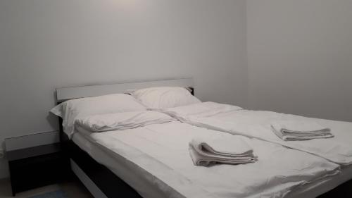 Un ou plusieurs lits dans un hébergement de l'établissement Tibiscum Apartament, Bucuresti