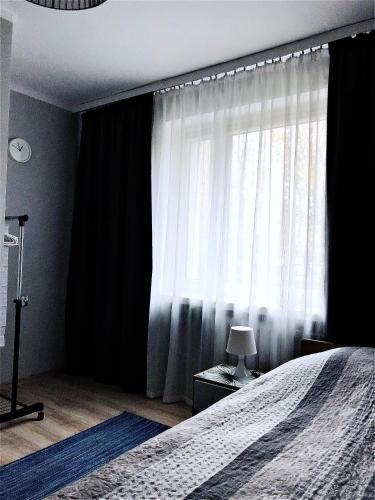 a bedroom with a bed and a window at Chrobrego 269 in Biała Podlaska