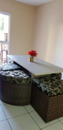 Χώρος καθιστικού στο apartamento em bertioga