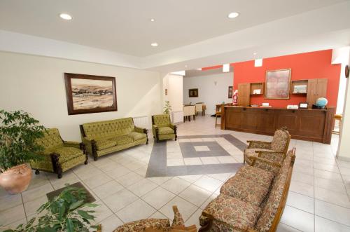 The lobby or reception area at Hotel Amado