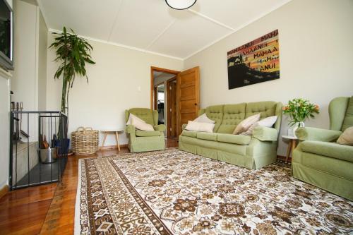 Posezení v ubytování Mahaanui Cottage Farmstay