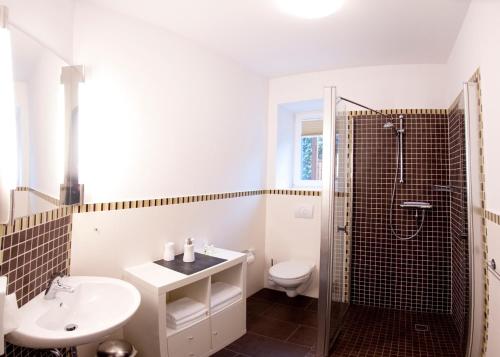 Koupelna v ubytování Hotel Waldquelle