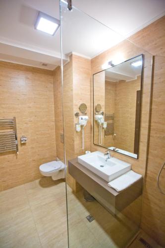 Koupelna v ubytování Hotel Piemonte