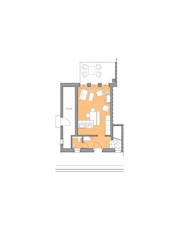 a floor plan of a house with an attic at Haus Menuett in Bad Schandau