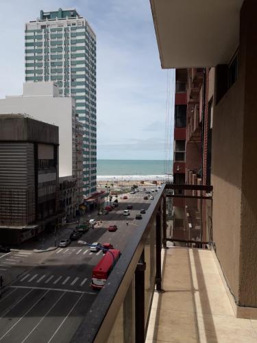 a view of a city street from a building at Edificio Valle in Mar del Plata