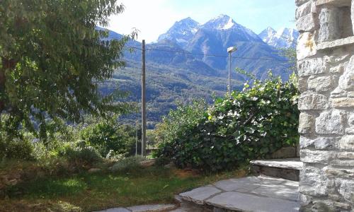 a room with a view of a mountain at Il Pesco - CIR 0024 in Nus