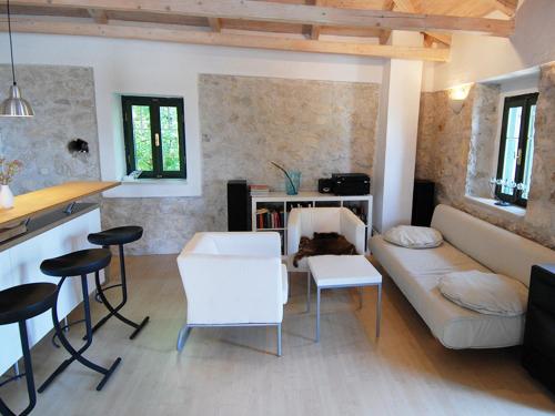 Ruang duduk di Ferienhaus in Kavalos