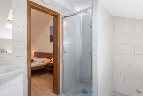 Koupelna v ubytování Villa Anita