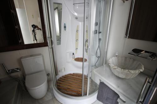セビリアにあるTerraza Tailandiaのバスルーム(シャワー、トイレ、シンク付)