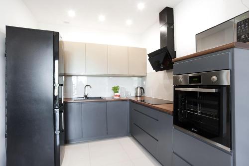 Η κουζίνα ή μικρή κουζίνα στο Good Time Apartments Kościelna 17 19