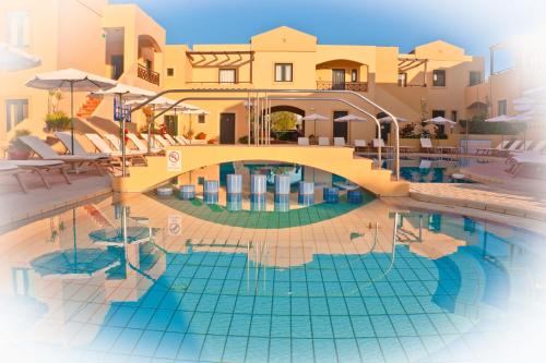 a rendering of a swimming pool at a resort at Silver Beach Hotel & Apartments in Gerani Chanion