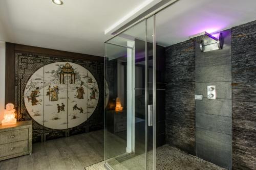 A bathroom at luxury suite San Carlo