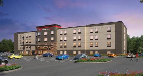 a rendering of a hotel with cars parked in a parking lot at Best Western Plus Rapid City Rushmore in Rapid City