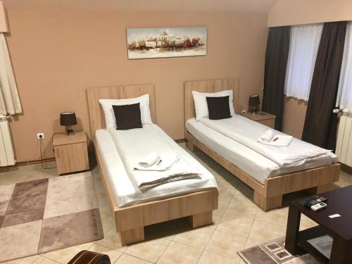 Postel nebo postele na pokoji v ubytování Apartmani Zecevic Niksic