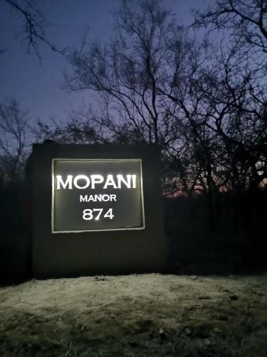 Certifikát, hodnocení, plakát nebo jiný dokument vystavený v ubytování Mopani Manor