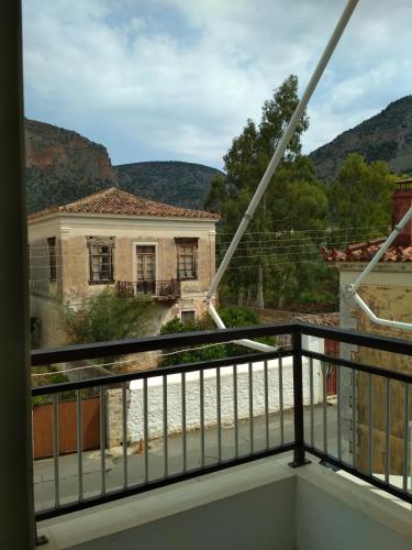 a view from the balcony of a house at Leonidio Rocks in Leonidion