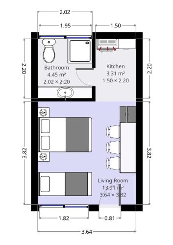 a floor plan of a house at Golfview Motor Inn in Wagga Wagga