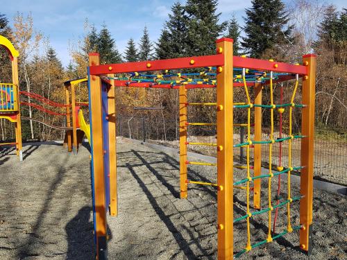 a playground with a colorful play equipment at Gniewnik in Pcim