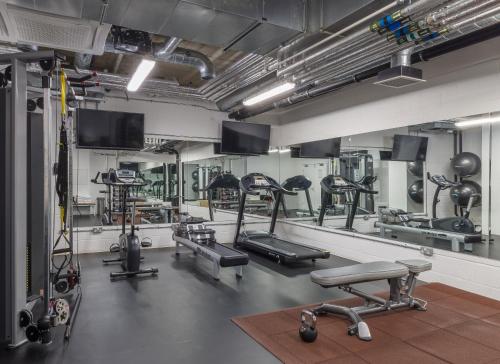 Fitness centrum a/nebo fitness zařízení v ubytování Leman Locke