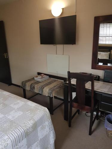 a bedroom with a bed and a television at Villa Xanelle Boutique Guest House in Centurion