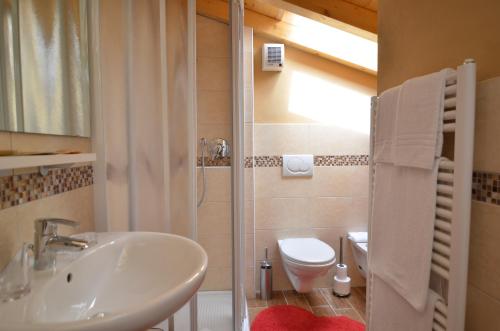 un bagno con lavandino e WC di Garda Dream a Lazise