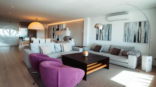 Zona de estar de Luxury sea view Apartment in Puerto de Alcudia