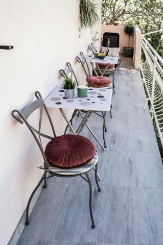 Balkón nebo terasa v ubytování Apartments Nora