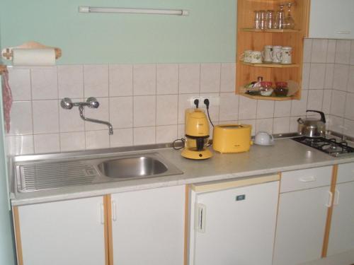 A kitchen or kitchenette at Apartments-Mini-Hotel