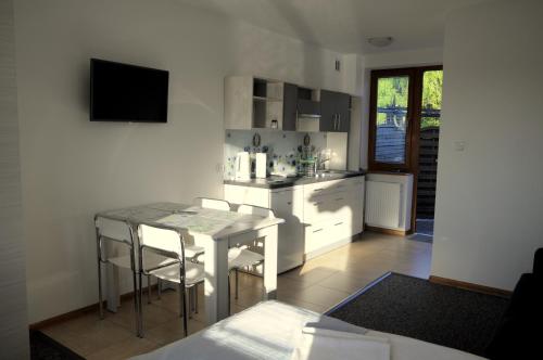 Kuchyň nebo kuchyňský kout v ubytování Gościniec Kaszubski Homestay