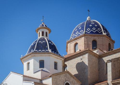 two domes on the side of a building at Ashanti Garden Luxury Short Term Rental Duplex Altea in La Nucía