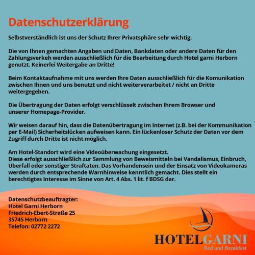 a poster detailing the benefits of hotelandeland heatwaveier invertebrate sunscreen at Hotel Garni in Herborn