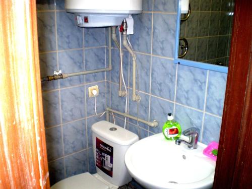 Koupelna v ubytování МИНИ СТУДИЯ проспект Центральный 124А, WI-FI, 1 диван 3 этаж 9 этажного дома