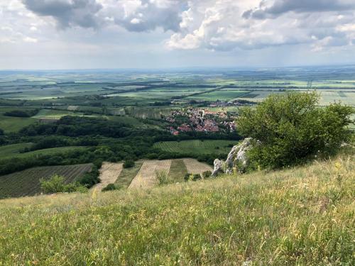 a view from the top of a hill at U Floderů in Bavory