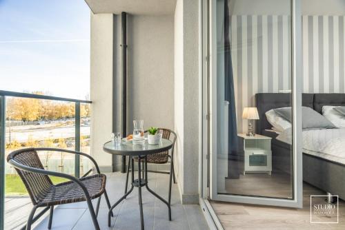Balcony o terrace sa Exclusive Vermelo Apartment
