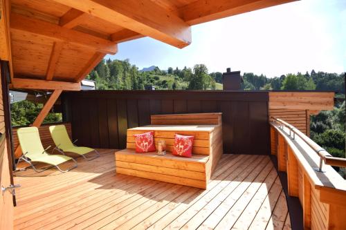 Ein Balkon oder eine Terrasse in der Unterkunft Romantik Aparthotel Sonnleitn