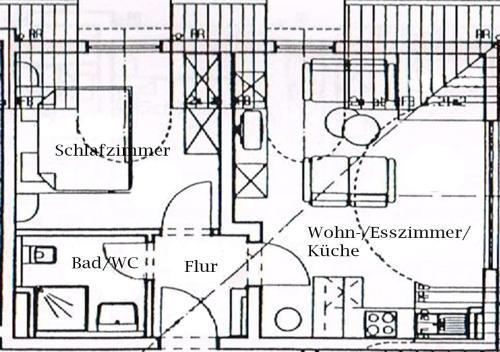 a schematic diagram of a building at Apartment No. 121 in Rottweil