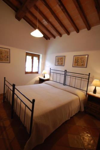 a bedroom with a large bed in a room at Agriturismo Villa Opera in Volterra