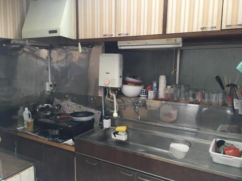 Dapur atau dapur kecil di Guest House Minato