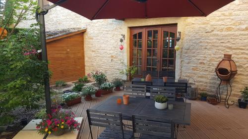 Αίθριο ή υπαίθριος χώρος στο B&B Des Histoires d'Anges - Côté Jardin - Accueil Vélo