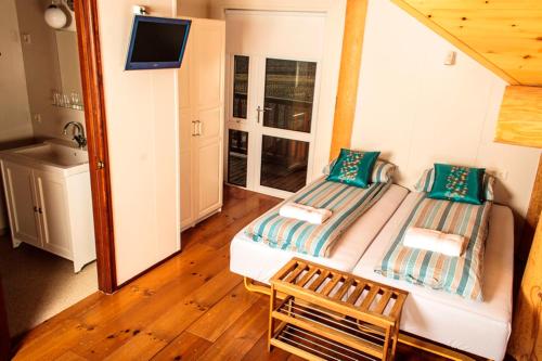 Postel nebo postele na pokoji v ubytování Welcome Lambafell