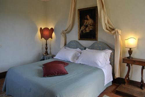 Ένα ή περισσότερα κρεβάτια σε δωμάτιο στο Villa Cicolina