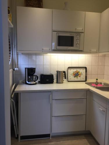 Una cocina o cocineta en Haus Solymar App. 18