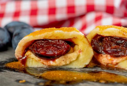 two jam danishiders are sitting on a table at Arbia Dorka Heritage Palace in Varaždin