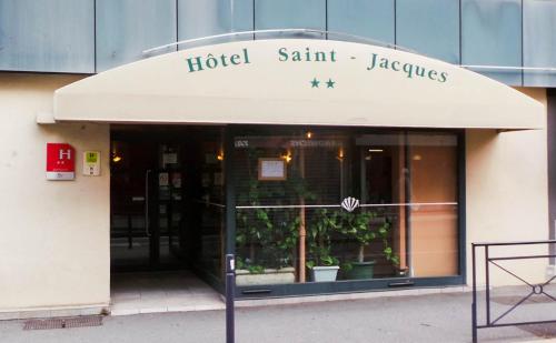 a hotel saint jacques sign on the front of a building at Logis Hôtel Saint Jacques in Valence