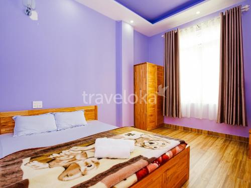 Cama o camas de una habitación en Gia Khanh Hotel