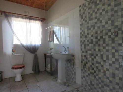 y baño con lavabo y aseo. en Modderkloof Farm Accommodation en Paarl