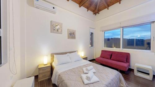 Posteľ alebo postele v izbe v ubytovaní Meliades Villas