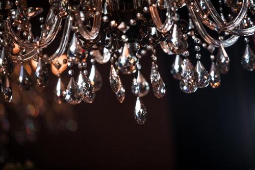 a close up of a chandelier at Hôtel des Deux Clefs in Turckheim