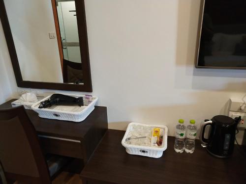Hotel De Wualaiにあるキッチンまたは簡易キッチン