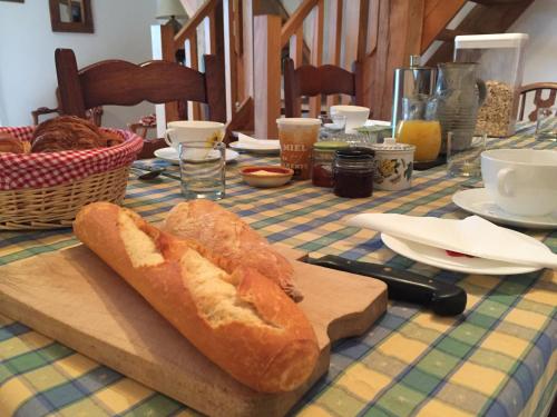 אפשרויות ארוחת הבוקר המוצעות לאורחים ב-Chambres d'hotes des Forets